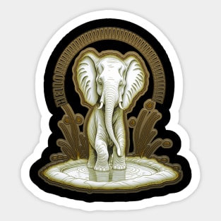 HELLO BABY ELEPHANT FOUNTAIN Sticker